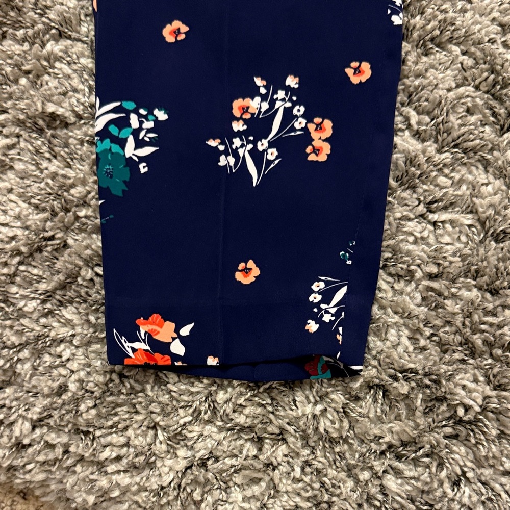 Express Navy Floral Jumpsuit - Picture 5 of 7